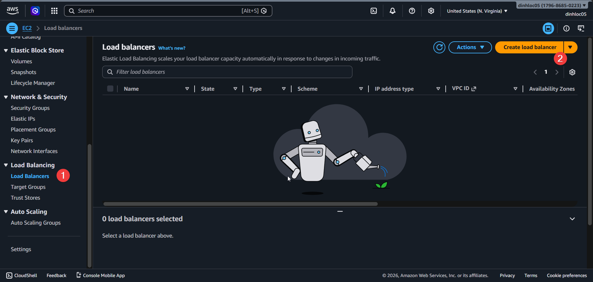 Create ALB screen 1